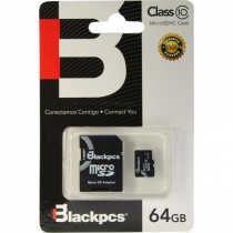 Memoria Flash Blackpcs MM10101, 64GB MicroSDHC Clase 10, con Adaptador - Envío Gratis