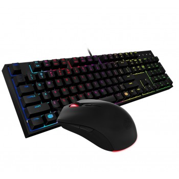 Kit Gamer de Teclado y Mouse Cooler Master MasterKeys Lite L, Alámbrico, USB, Negro (Español) - Envío Gratis