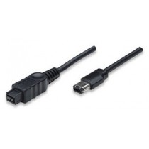 Manhattan Cable FireWire 800/400, 1394B - 1384B, 1.8 metros, Negro - Envío Gratis