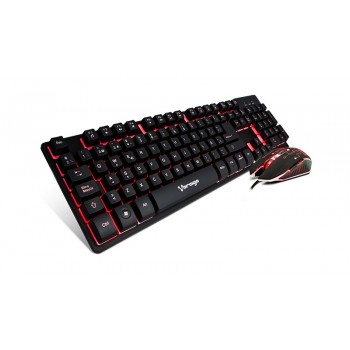 Kit Gamer de Teclado y Mouse Vorago KM-500, Alámbrico, USB, Negro (Español) - Envío Gratis