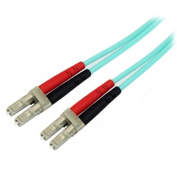 StarTech.com Cable Fibra Óptica Multimodo Dúplex OM3 LC Macho - LC Macho, 1 Metro, Turquesa - Envío Gratis