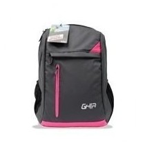 Ghia Mochila de Poliéster GM-004 para Laptop 15.6", Gris/Rosa - Envío Gratis