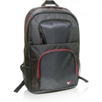 V7 Mochila de Nylon para Laptop 16", Negro/Rojo - Envío Gratis