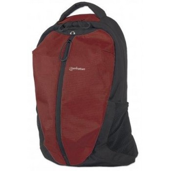 Manhattan Mochila Airpack de Nílon Poliester para Laptop 15.6'' Negro Rojo - Envío Gratis