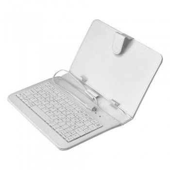 Necnon Funda con Teclado para Tablet 7", Blanco - Envío Gratis