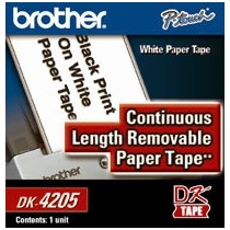 Brother Rollo de Cinta de Papel Removible Blanco DK-4205, 62mm - Envío Gratis