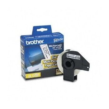 Brother Rollo Etiqueta DK1204, 400 Etiquetas de 1-1/7'' x 100', para Brother QL-500/QL-550 - Envío Gratis