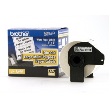 Brother DK-1240 Rollo de Etiqueta Blanco de 2'' x 4'' - Envío Gratis