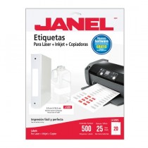 Janel Paquete de 500 Etiquetas Blancas de 25x102mm - Envío Gratis