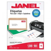 Janel Paquete de 1000 Etiquetas Blancas de 51mmx10cm - Envío Gratis