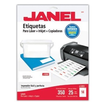 Janel Etiqueta Blanca de 34 x 102mm, 350 Etiquetas - Envío Gratis