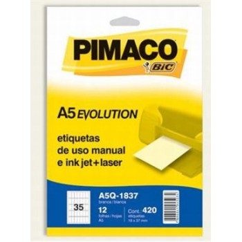 BIC Etiquetas A5 Evolution 18 x 37mm, Blanco, 420 Etiquetas - Envío Gratis