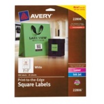 Avery 300 Etiquetas Cuaradas Imprimibles de 5.08 x 5.08cm - Envío Gratis