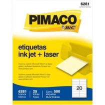 BIC Paquete de 500 Etiquetas Blancas de 25.4 x 101.6mm - Envío Gratis