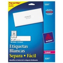 Avery 500 Etiquetas Blancas 5261 de 1'' x 4'' - Envío Gratis