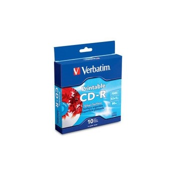 Verbatim Discos Virgenes Imprimibles, CD-R, 52x, 700MB, 10 Piezas - Envío Gratis