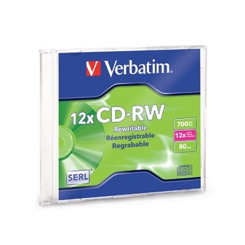 Verbatim Disco Virgen para CD, CD-RW, 12x, 1 Disco (95161) - Envío Gratis