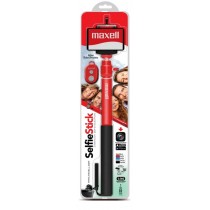 Maxell Selfie Stick Retractil Aluminio, 75cm, Negro/Rojo - Envío Gratis