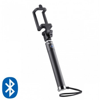 Steren Selfie Stick Universal Bluetooth, Android/iOS, 70cm, Negro/Plata - Envío Gratis