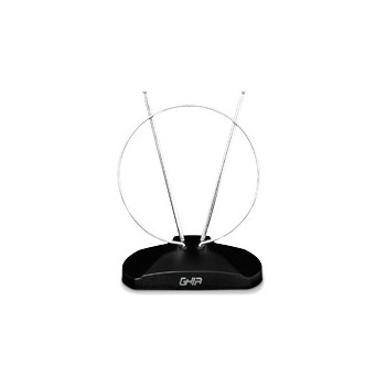 Ghia Antena para Televisión GANT-004 para Interiores, FM/UHF/VHF, Negro - Envío Gratis