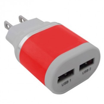 BRobotix Cargador USB 161264O, 2x USB 2.0, Rojo - Envío Gratis