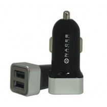 Naceb Cargador para Auto NA-602, 5V, 2x USB 2.0, Negro - Envío Gratis