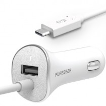 PureGear Cargador para Auto 61299PG, Blanco - Envío Gratis