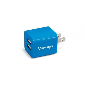 Vorago Cargador para Pared AU-106, 5V, 2x USB 2.0, Azul - Envío Gratis