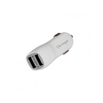 Vorago Cargador de Auto AU-103, 5V, 2x USB 2.0, Blanco - Envío Gratis