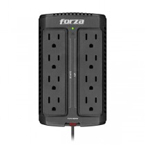 Regulador Forza Power Technologies FVR-901M, 450W, 900VA, Entrada 120V, Salida 105 - 132V, 8 Contactos AC - Envío Gratis