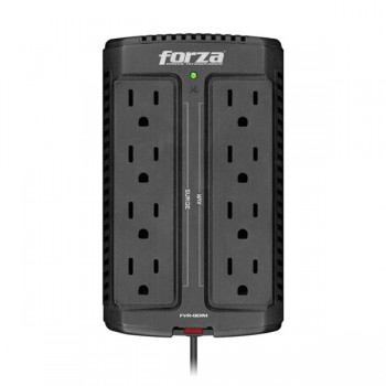 Regulador Forza Power Technologies FVR-901M, 450W, 900VA, Entrada 120V, Salida 105 - 132V, 8 Contactos AC - Envío Gratis