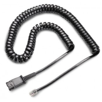 Plantronics Cable para Desconexión Rápida, Coil Cord a Plug Modular QD, 3 Metros - Envío Gratis