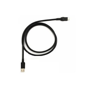 Zebra Cable USB A Macho - USB C Macho, 1 Metro, Negro, para TC51/TC52/TC56/TC57