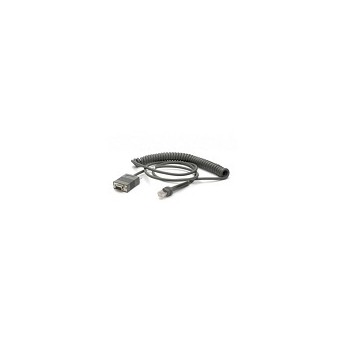 Zebra Cable RS 232 Macho - DB9, 2.8 Metros, Negro