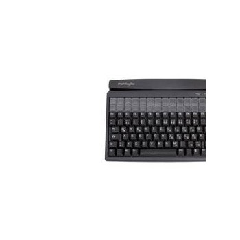 PrehKeyTec Teclado POS con Lector de Bandas Magnéticas MCI 128, PS/2+USB, Negro