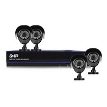 Ghia Kit de Vigilancia GDV-008 de 4 Cámaras CCTV Bullet y 8 Canales, con Grabadora