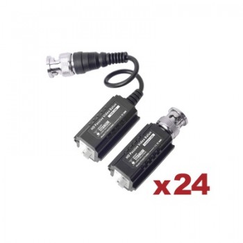 Epcom Kit de 24 Pares de Transceptores Pasivos Turbo HD, BNC Macho