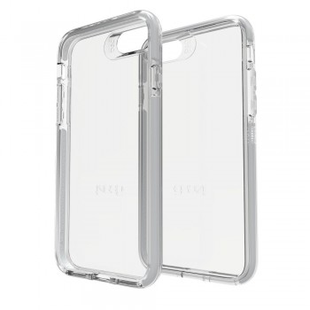 Gear4 Funda de Policarbonato Bank para iPhone 7/8, Gris/Transparente