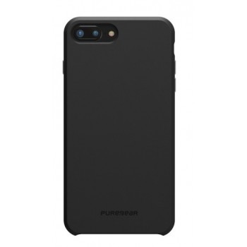 PureGear Funda para iPhone 7 Plus SoftTek, Negro, Resistente a Rayones/Golpes/Salpicaduras