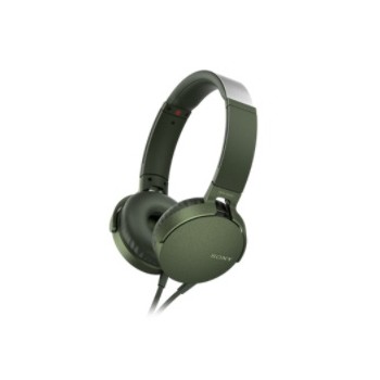 Sony Audífonos con Microfono Extra Bass XB550AP, Alámbrico, 1.2 Metros, Verde