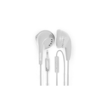 Maxell Audífonos EB-MIC, Alámbrico, 1 Metro, 3.5mm, Blanco