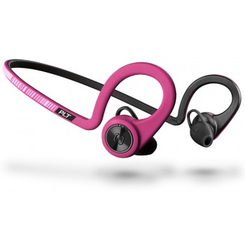 Plantronics Audífonos Deportivos con Micrófono BackBeat FIT, Bluetooth, Inalámbrico, Negro/Fucsia