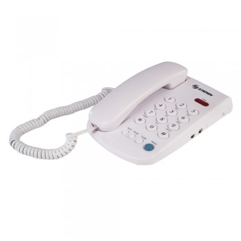 Steren Teléfono Alámbrico TEL-010, 1 Auricular, Blanco