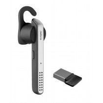 Jabra Manos Libres Stealth UC, Bluetooth, Micro-USB, Negro/Plata