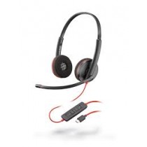 Plantronics Audifonos con Microfono Binaural Blackwire 3220, Alambrico, USB, Negro