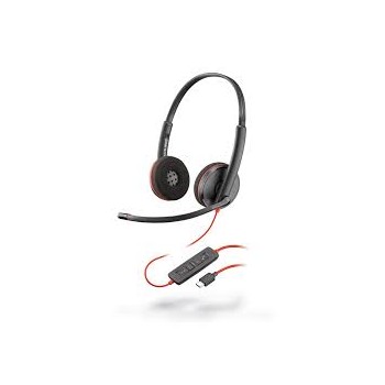 Plantronics Audifonos con Microfono Binaural Blackwire 3220, Alambrico, USB, Negro