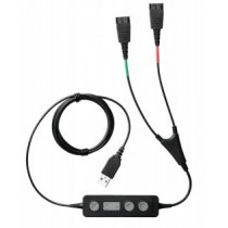 Jabra Cable Adaptador Link 265, USB Macho - 2x QD, Negro