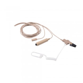 Otto Auricular con Micrófono con Solapa de 3 Cables para Radio V1-10283, Beige, para Motorola