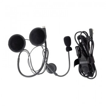 Pryme Auricular con Micrófono para Radio SPM-801B, Negro, para Kenwood