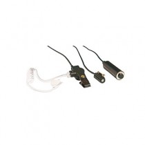 Otto Kit Auricular con Micrófono de Solapa de 3 Cables para Radio V1-10265, Negro, para Kenwood